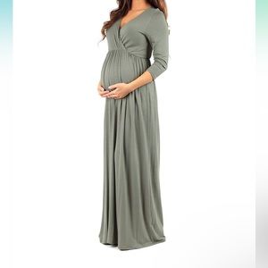 Maternity V neck dress